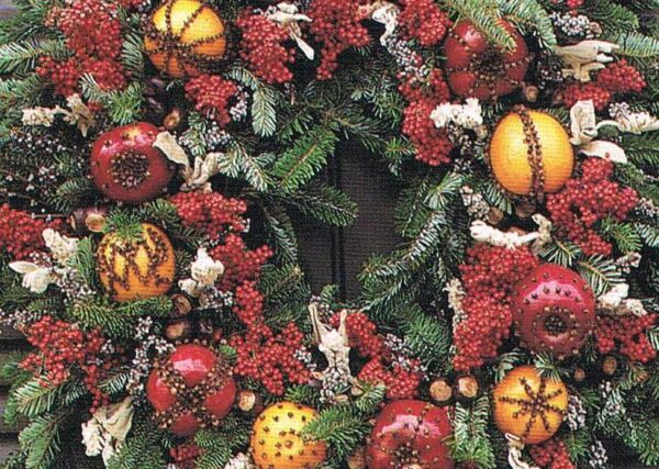 holiday fruit wreath