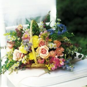 art deco style flower basket