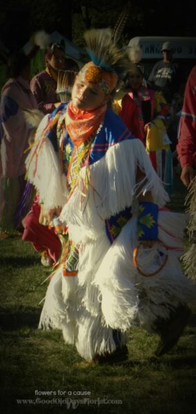 native american powwow dancer child