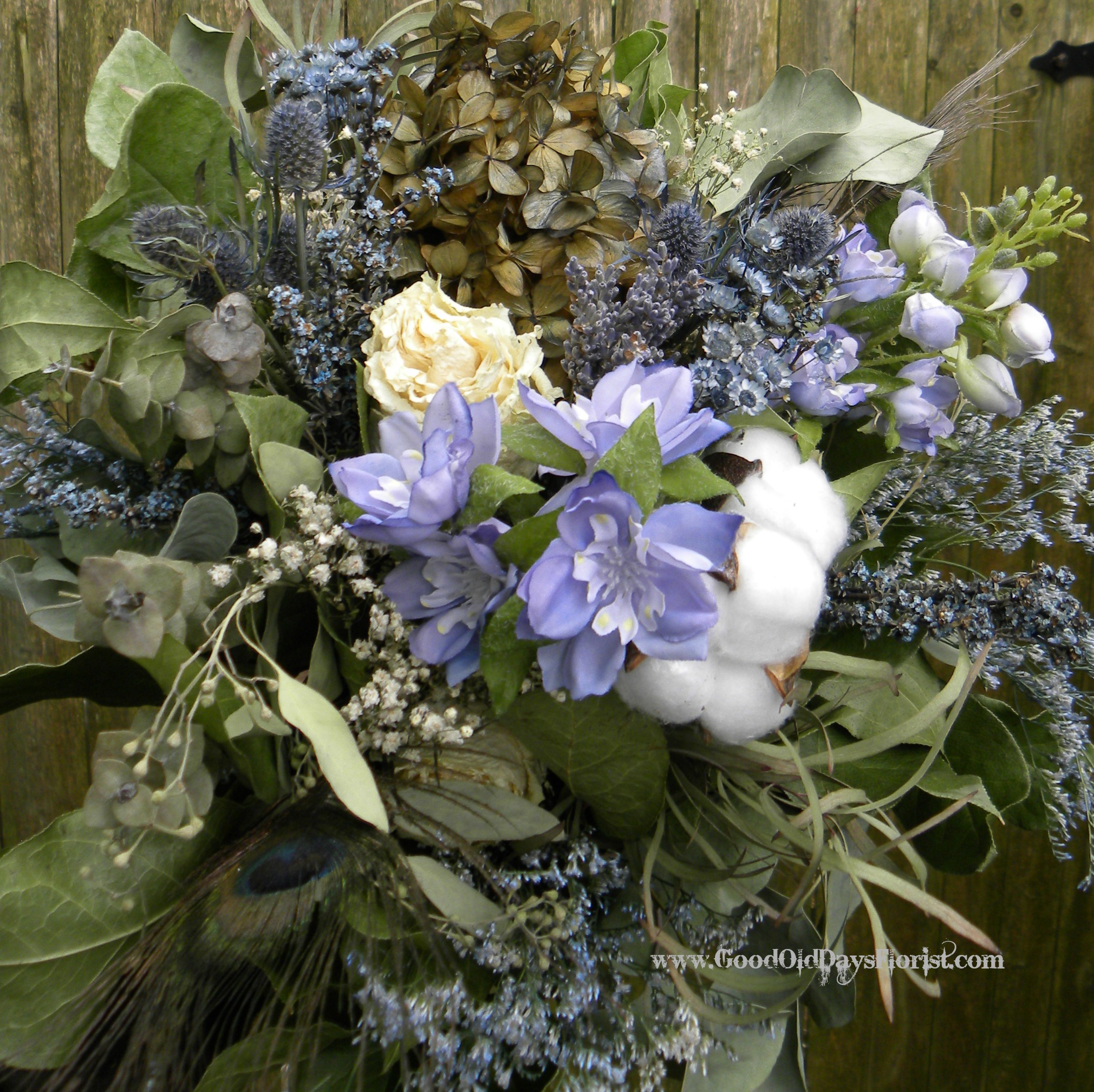 Dried Wildflower Bouquet Blue - Good Old Days Florist - The Eco