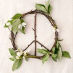 vine peace sign wreath