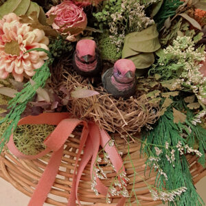 A Dried Flower Bird Basket