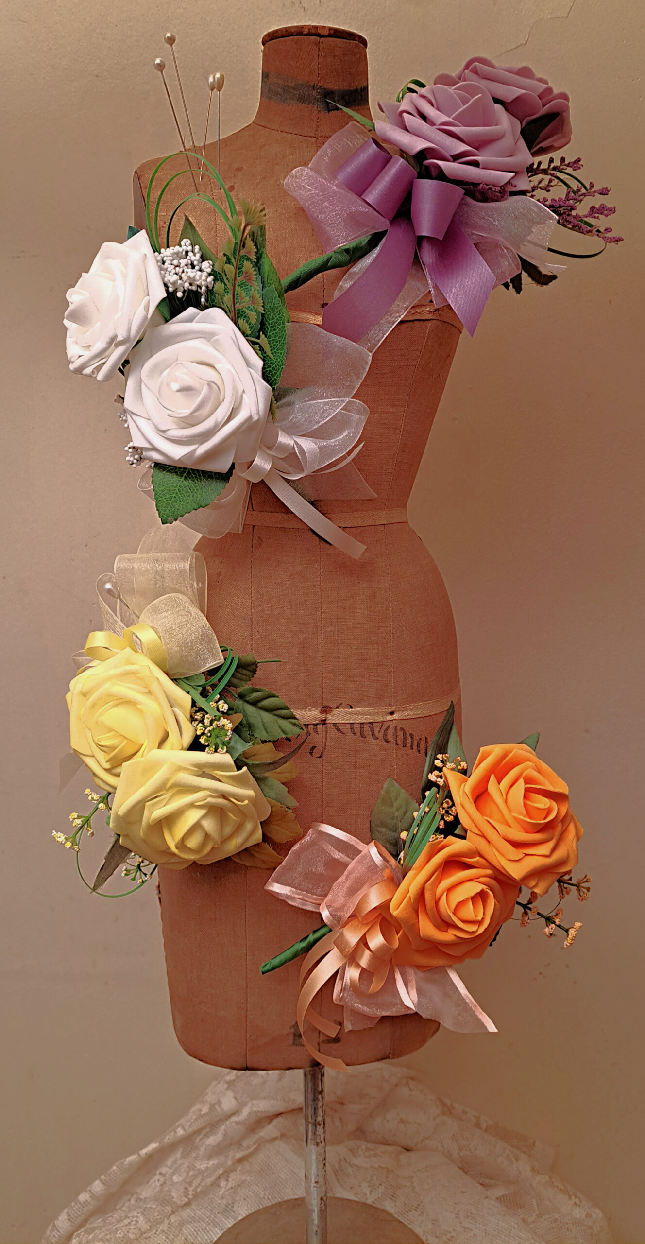 artificial rose corsage