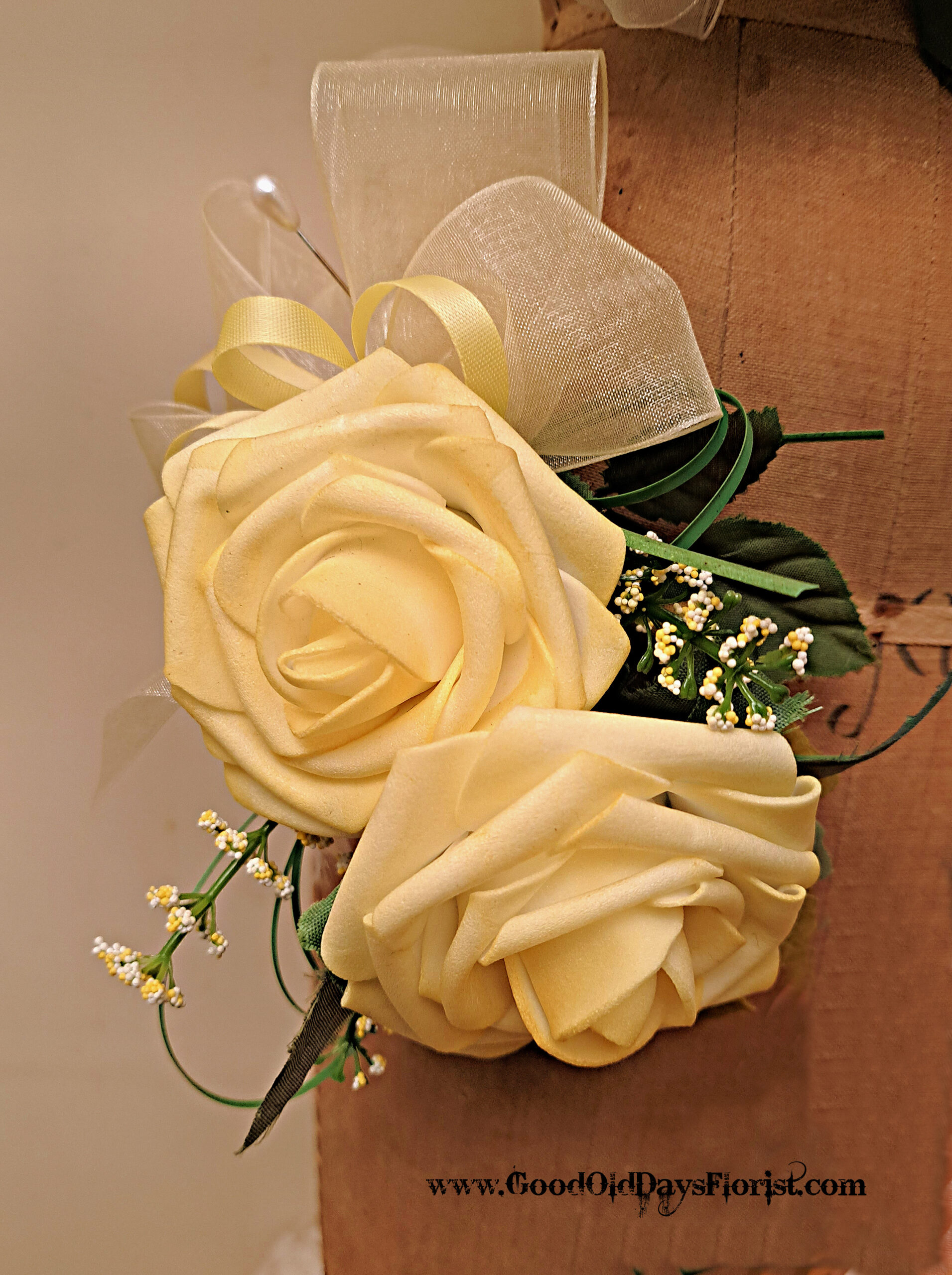artificial rose corsage