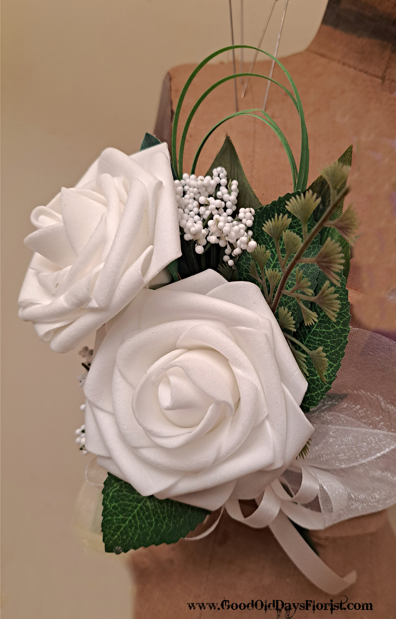 artificial rose corsage